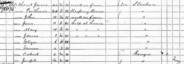 1870 census John M Cathcart