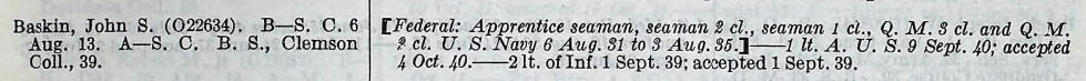 1942 Army register