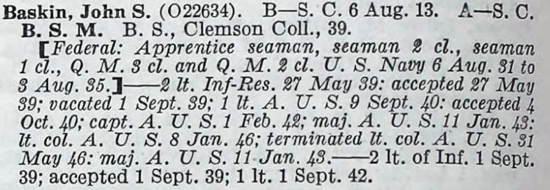 1948 Army Register