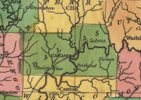 Dallas County approximately 1820